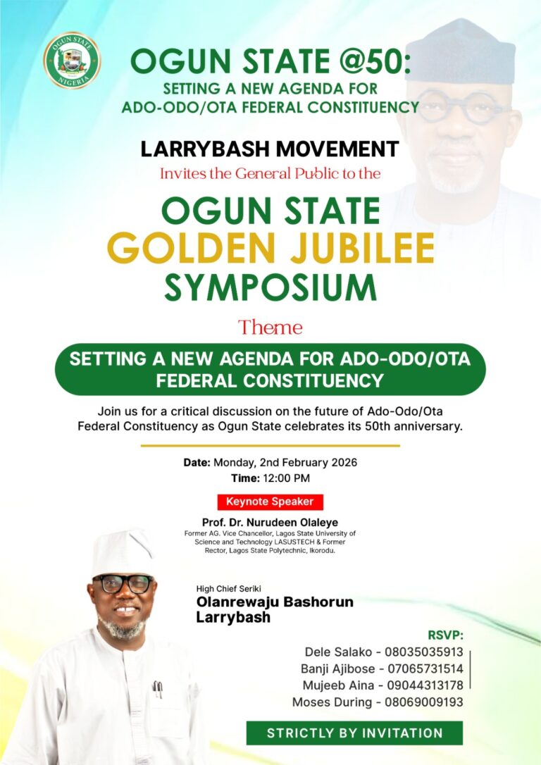 Ogun @50: As State Marks Golden Jubilee, Ota Stakeholders Demand Equity at Larrybash Movement Dialogue